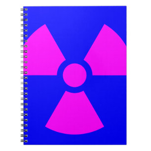 Caderno Espiral Símbolo de Aviso de Radiação