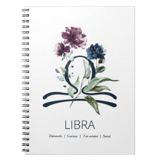 Caderno Espiral Símbolo de estrela libra Zodiac