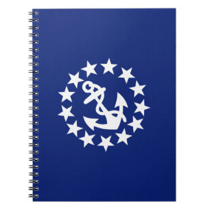 Caderno Espiral Símbolo de estrelas de âncora de sinalizador iate