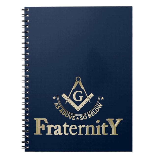 Caderno Espiral Símbolo de maçonaria (Frente)