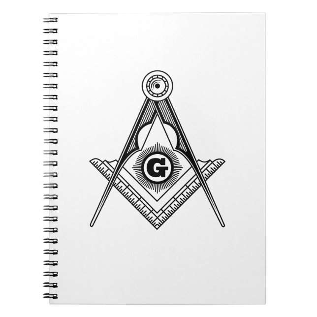 Caderno Espiral Símbolo de maçonaria (Frente)