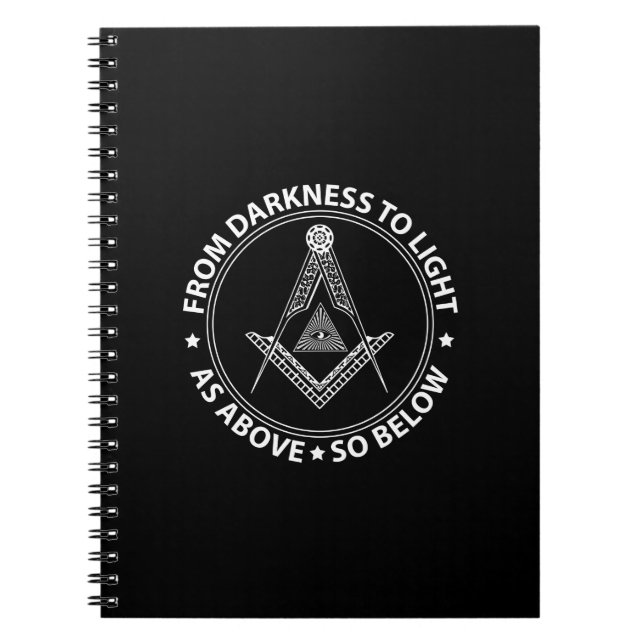 Caderno Espiral Símbolo de maçonaria (Frente)
