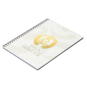 Caderno Espiral Símbolo de meditação de instrutor Yoga - Postur