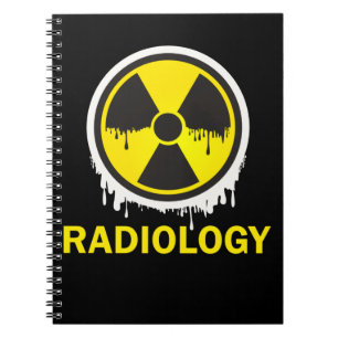 Caderno Espiral Símbolo de Radiologia de Aviso Xray Radiologista