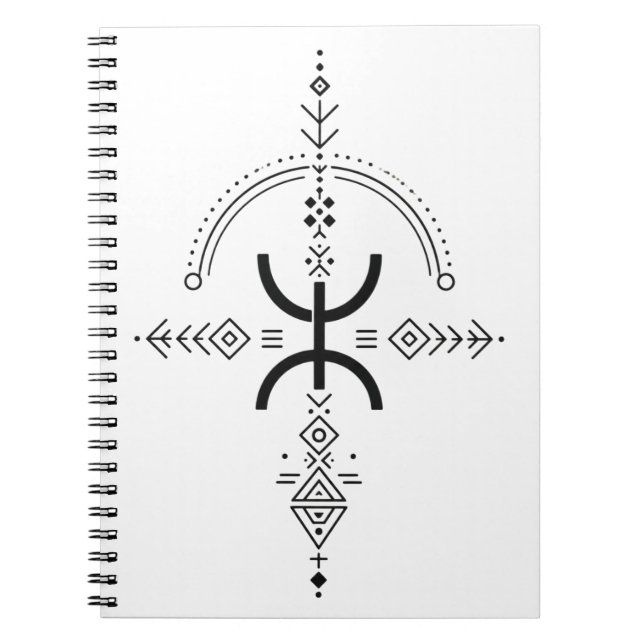 Caderno Espiral Símbolo de Tatuagem Tradicional Amazigue (Frente)
