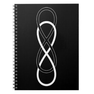 Caderno Espiral Símbolo duplo Infinito - Preto & Branco
