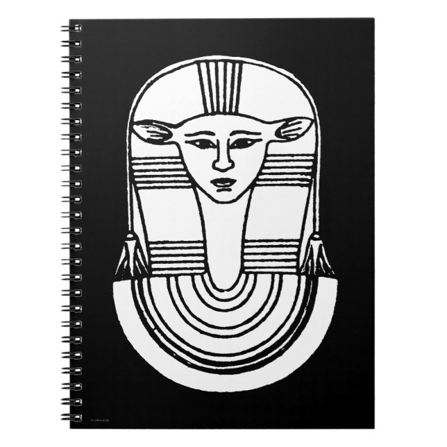 Caderno Espiral Símbolo egípcio: Hathor (Frente)