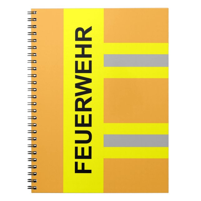 Caderno Espiral Símbolo Feuerwehr Uniform Sandfarben (Frente)