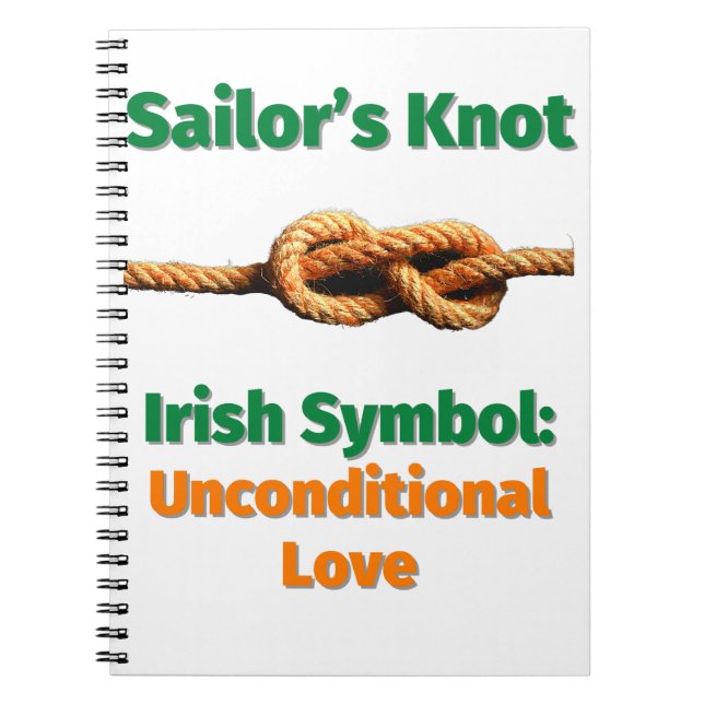 Caderno Espiral Símbolo Irlandês Knot do Marinheiro: Amor Incondic (Frente)