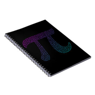 Caderno Espiral Símbolo Pi Gradiente Dia Pi Feliz dia de matem