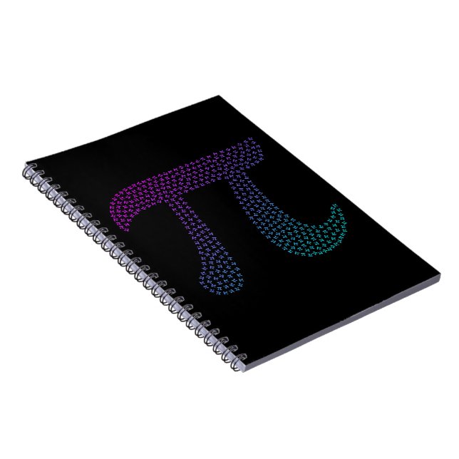 Caderno Espiral Símbolo Pi Gradiente Dia Pi | Feliz dia de matemát (Lado Direito)
