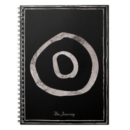 Caderno Espiral Símbolo Sol de prata martelada