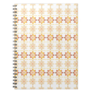 Caderno Espiral Símbolo sun letão tradicional design VIII geomé