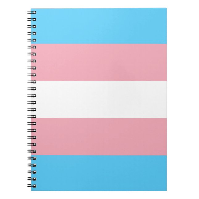 Caderno Espiral Símbolo transgênero trans prido LGBT gay homos (Frente)