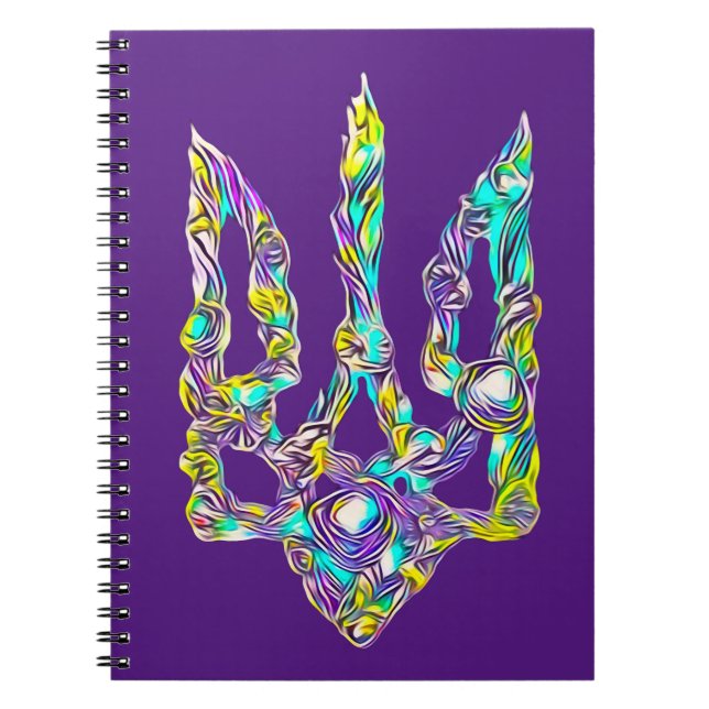 Caderno Espiral Símbolo ucraniano trident (Frente)