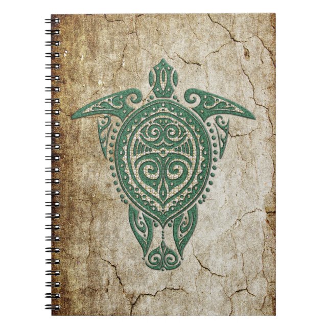 Caderno Espiral Símbolo Xamânico de Tartaruga Marinha + suas ideia (Frente)