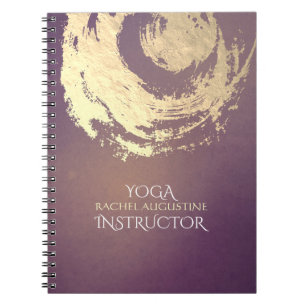 Caderno Espiral Símbolo ZEN Dourado Purple Instrutor de Meditação 