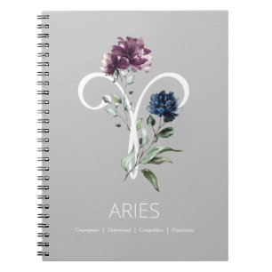 Caderno Espiral Símbolo Zodac Star Aries