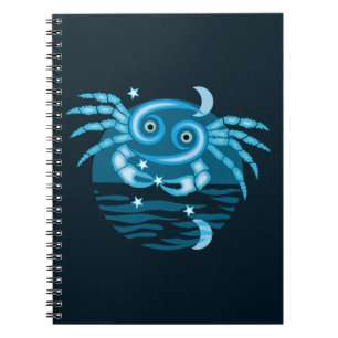 Caderno Espiral Símbolo Zodiac Star - Símbolo do Cancer