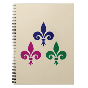 Caderno Espiral Símbolos da flor de lis