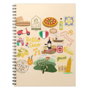 Caderno Espiral Símbolos da Itália