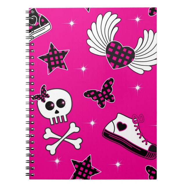 Caderno Espiral Símbolos de Emo (Frente)