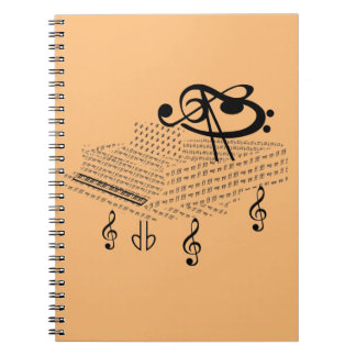 Caderno Espiral Símbolos de Piano Music