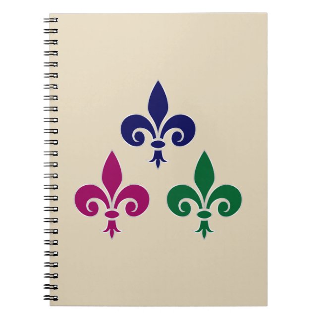 Caderno Espiral Símbolos Fleur-de-lis (Frente)