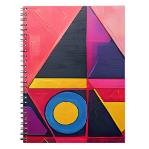 Caderno Espiral Símbolos Geométricos Abstrato nº 04.