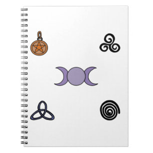 Caderno Espiral Símbolos Wiccan e Pagan