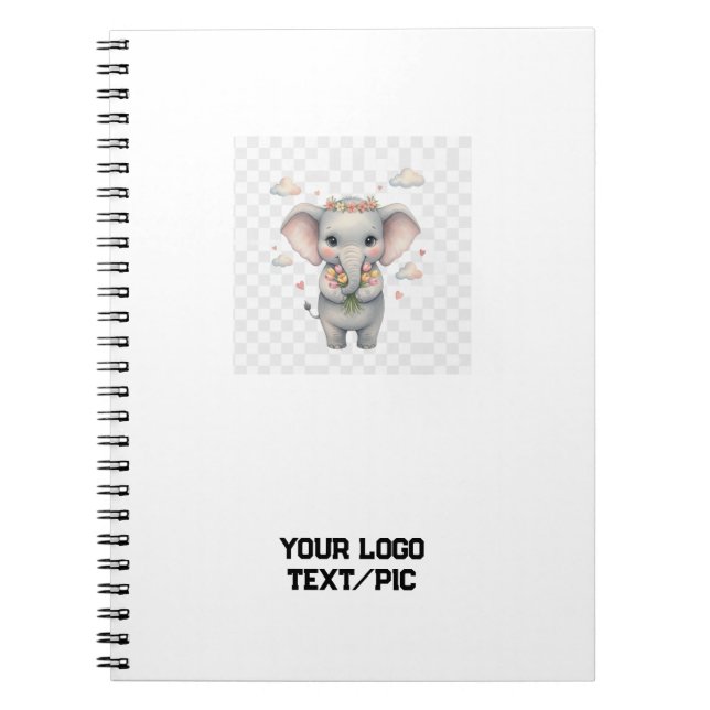 Caderno Espiral simple custom blue purple black leaves add your  t (Frente)