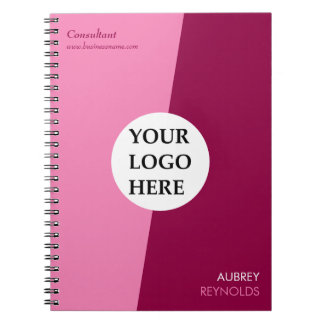 Caderno Espiral Simples e Moderno, cor-de-rosa personalizada