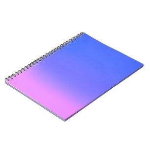 Caderno Espiral Simples Efeito do Sol Rosa e Azul