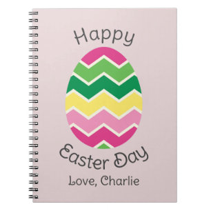 Caderno Espiral simples Felz pascoa de Caligrafia Moderna para ami