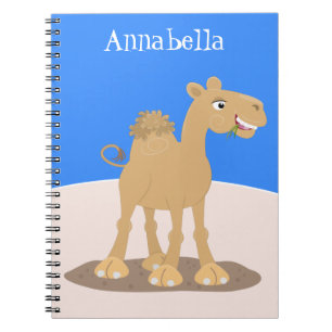 Caderno Espiral Simples ilustração de desenho animado de camelo fe