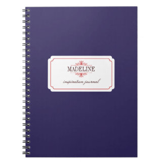 Caderno Espiral Simples marinho de tolerância, diário de inspiraçã