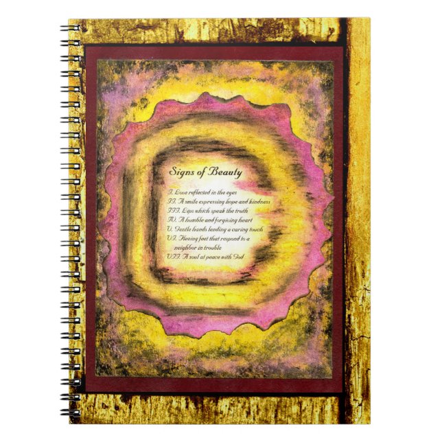 Caderno Espiral Sinais de Beleza (Frente)