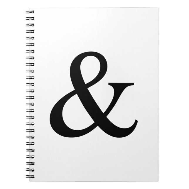 Caderno Espiral Sinal de Ampersand e sinal (Frente)