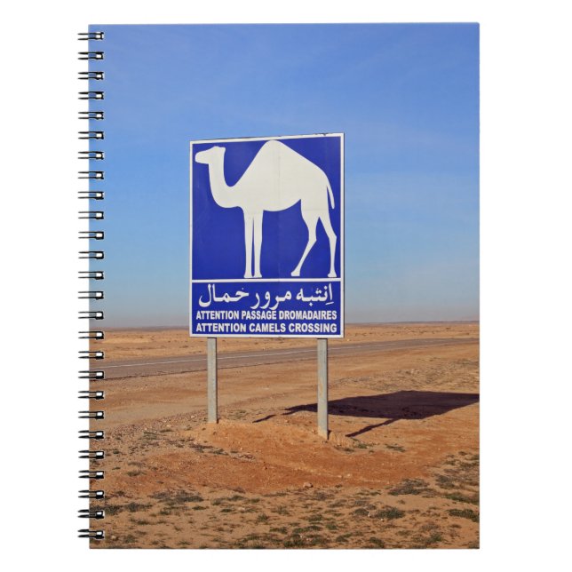 Caderno Espiral Sinal de Camelos, Tunísia (Frente)