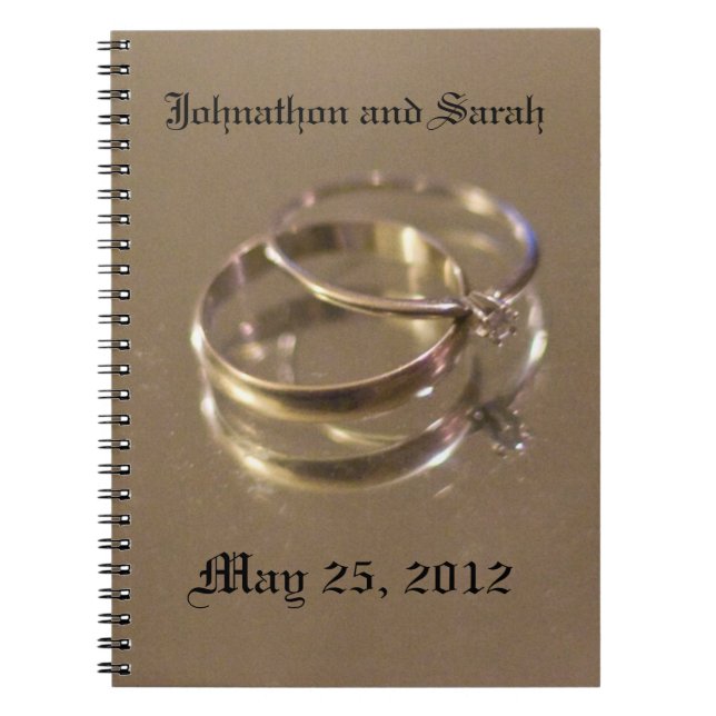 Caderno Espiral Sinal de casamento no livro (Frente)