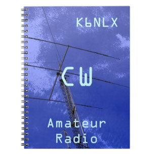 Caderno Espiral Sinal de chamada de rádio amador CW