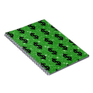 Caderno Espiral Sinal de Dólar Negro Money Empreendedor Wall Stre