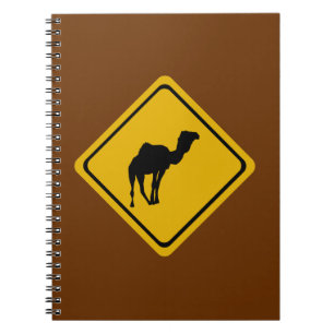 Caderno Espiral sinal de estrada de camelo