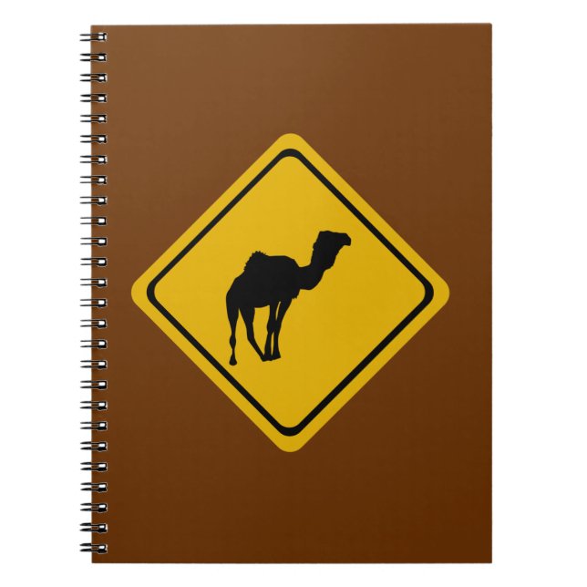 Caderno Espiral sinal de estrada de camelo (Frente)