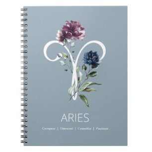 Caderno Espiral Sinal de Estrela Zodiac Aries