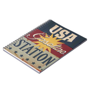 Caderno Espiral Sinal de Gasolina Vintage
