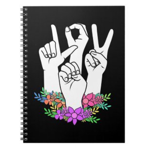 Caderno Espiral Sinal de Mão do Professor ASL