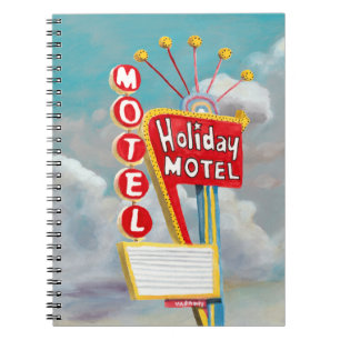 Caderno Espiral Sinal de Motel de Feriado