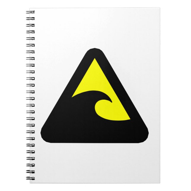 Caderno Espiral Sinal de risco de tsunami (Frente)