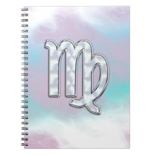 Caderno Espiral Sinal de Virgo Zodiac em Pastels Estilo de Nacre I